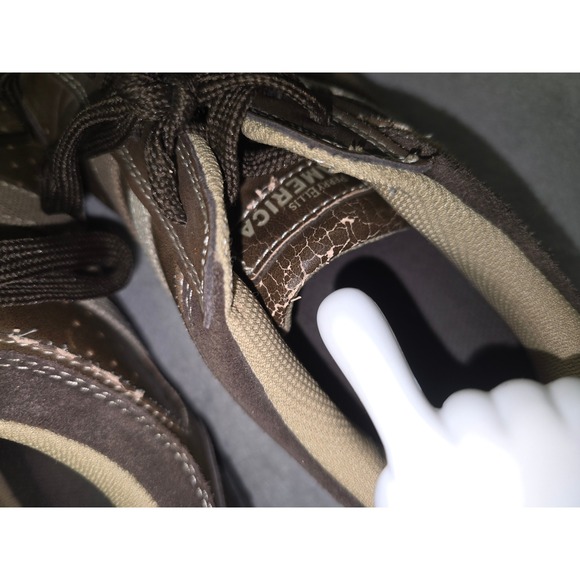 Perry Ellis America Perl Mens Brown Leather Casual Sneakers Size 10 - Picture 9 of 12